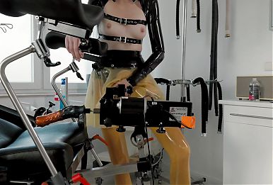 Solo Fuck Machine Treatment on the Gyno Chair